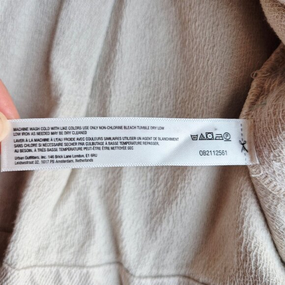 NWT Free People Free-Est Checkin' In Mini Dress Long Sleeve Cotton Neutral - Picture 12 of 16